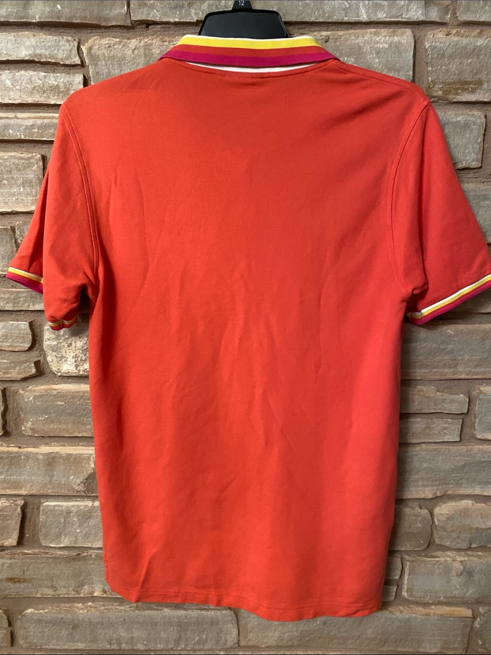 Psycho Bunny Men's Stripe Collar Short Sleeve Polo Shirt Size 6 - Picture 5 of 8
